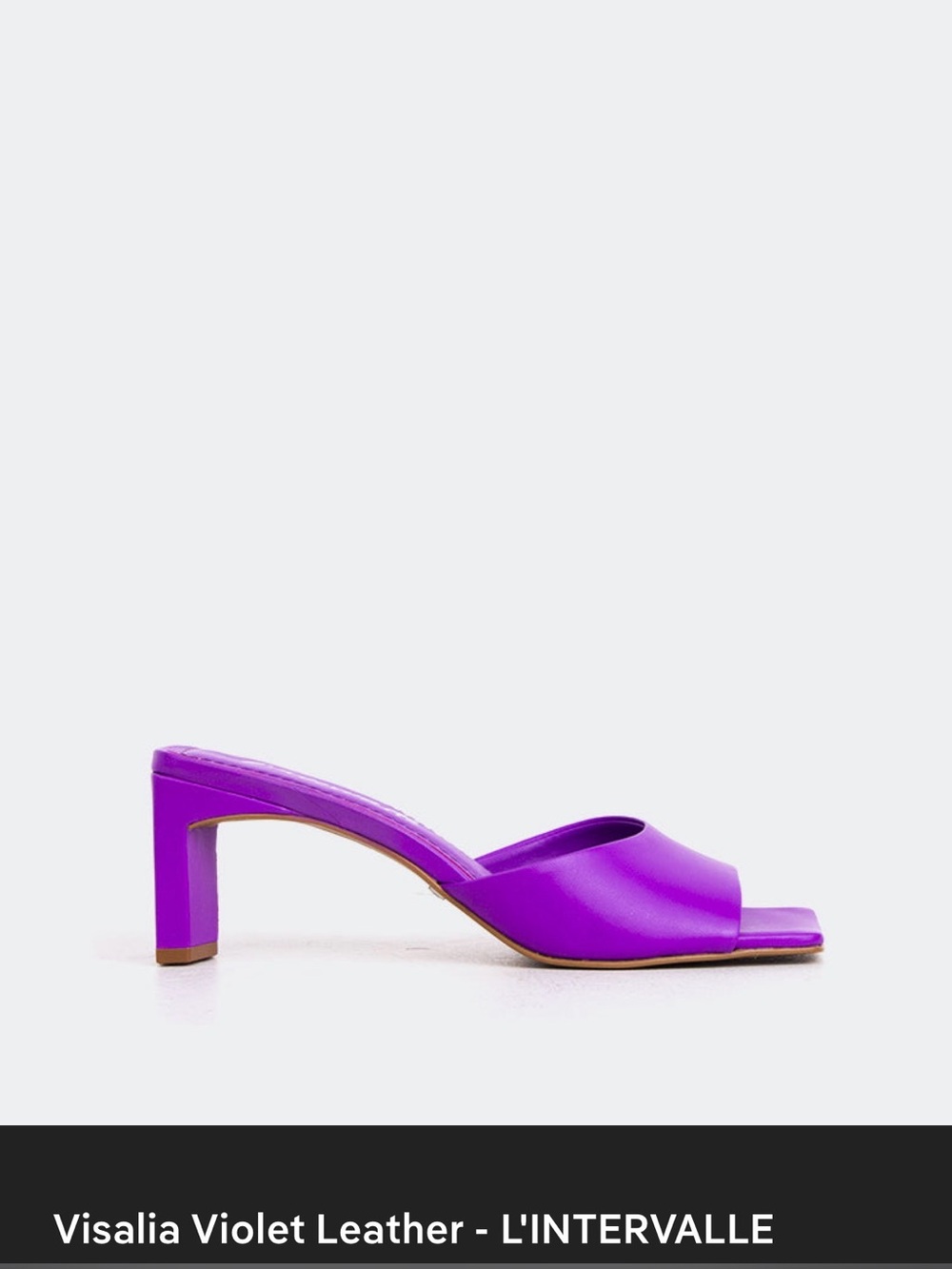 L'INTERVALLE Visalia Violet Leather Mule